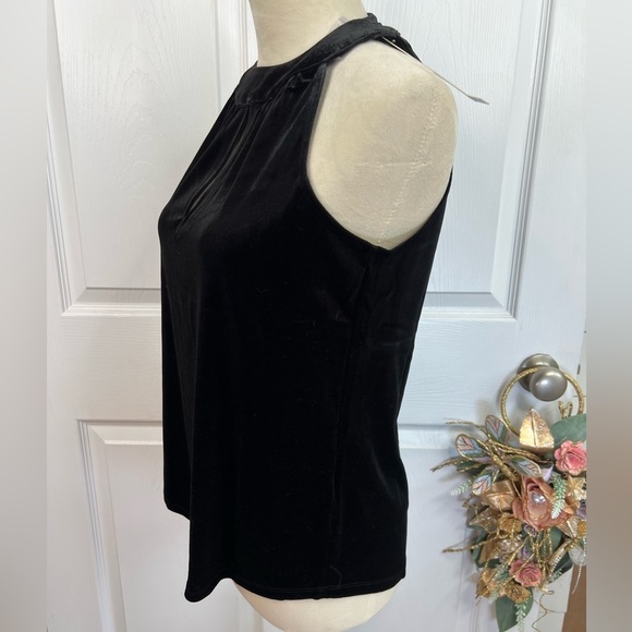 Catherine Malandrino Black Velvet Keyhole Luxe Top Size XS Sleeveless - Picture 12 of 16